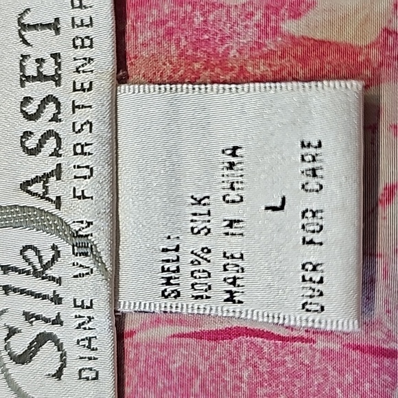 DIANE VON FURSTENBERG, 💯 % silk 2 pcs outfit. Skirt 1X, top large. Pink - Picture 6 of 8